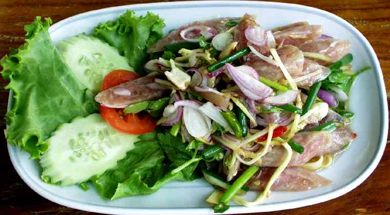 [料理の写真] タイ風生ハムのサラダ